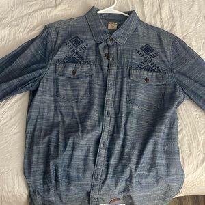 Vans embroidered long sleeve button up